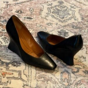SARTO By Franco Sarto Black Wedge Flats